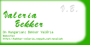 valeria bekker business card