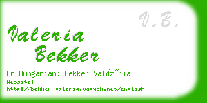 valeria bekker business card